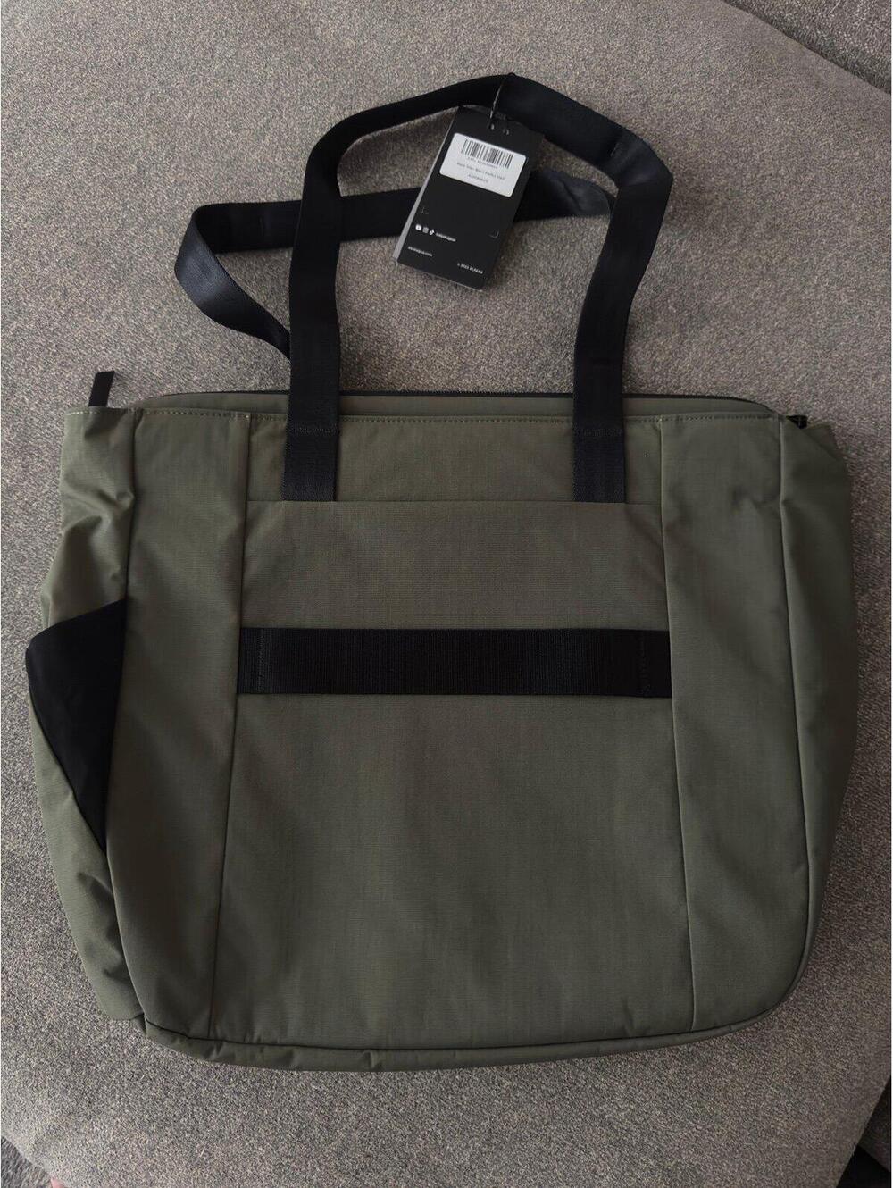 ALPAKA Metro Tote Olive Green Minimalist Laptop Carry Tote NWT